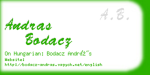 andras bodacz business card